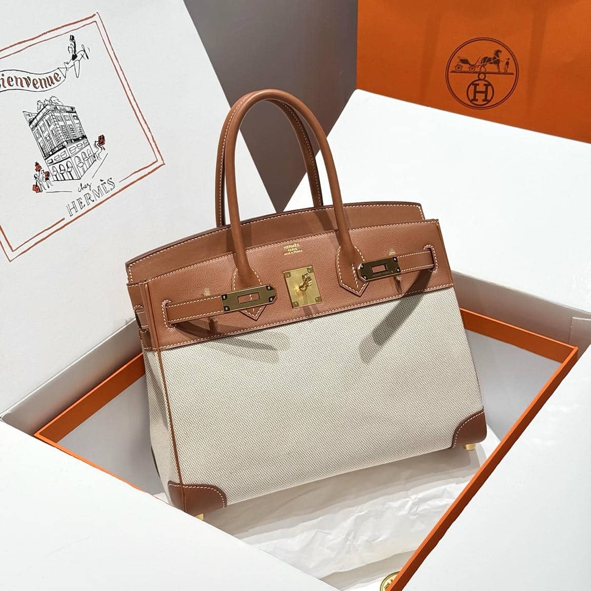 Birkin Canvas-Leather Mix-114